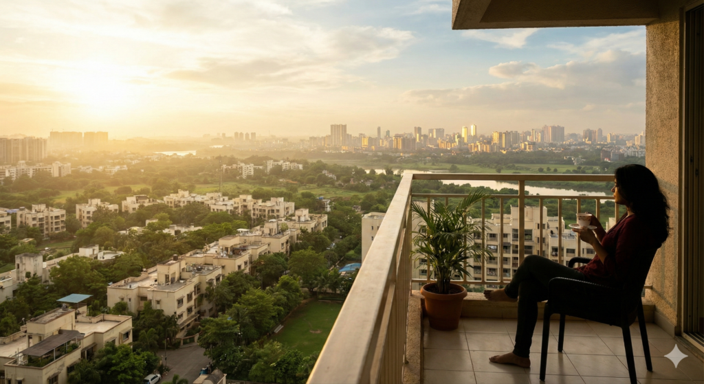 Balcony - Tulsi City 1 BHK ₹25.51 लाख से, 2 BHK ₹35.51 लाख से – Badlapur East में सबसे बड़ा टाउनशिप प्रोजेक्ट